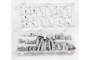 200pc Spring Shop Assortment Kit w/ Case Carb Carburetor Flat Hoop Dash